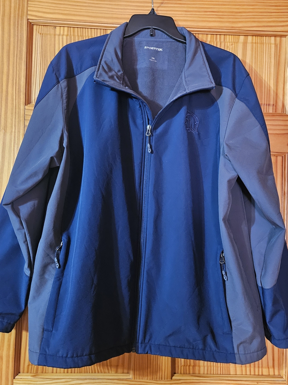 Sport-Tek Men's Navy and Gray Windbreaker Jacket